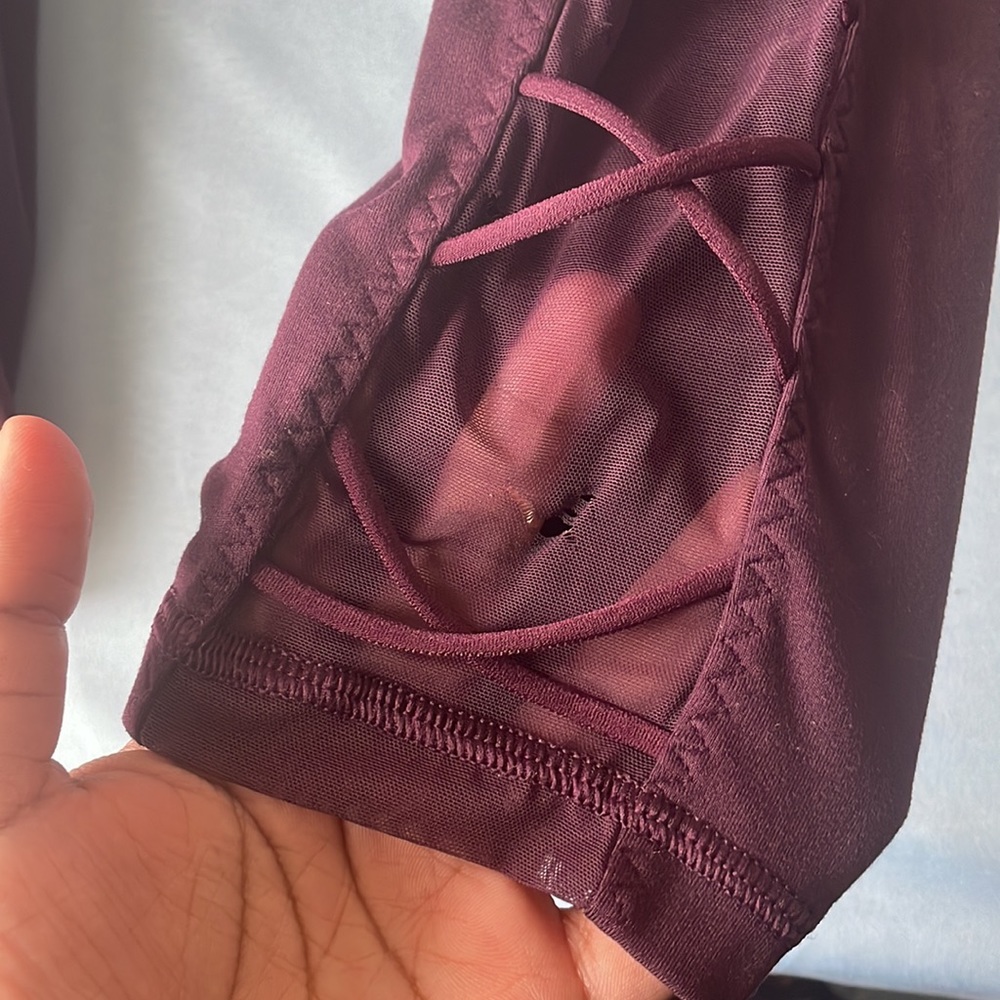 Maroon Victoria secret workout pants. - Picture 8 of 11